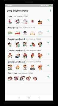 WAStickerApps : Love Romance Stickers for Whatsapp screenshot 1