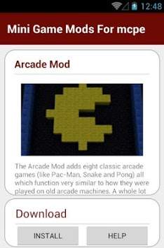 Mini Game Mods For mcpe स्क्रीनशॉट 3