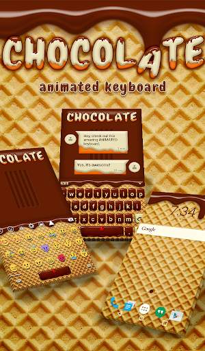 Chocolate Animated Keyboard screenshot 1