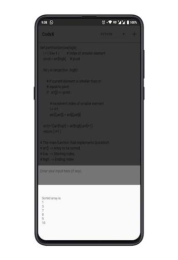 CodeX Compiler - Multi-langauge mobile compiler. screenshot 5
