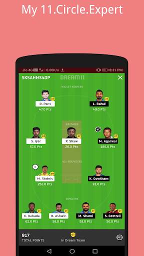 My Circle 11 Fantasy - Tips & Team For My circle11 screenshot 3