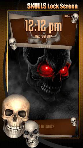 Skulls Lock Screen screenshot 1