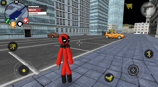 Flying Hero Spider- Rope Hero Stickman Crime City स्क्रीनशॉट 2
