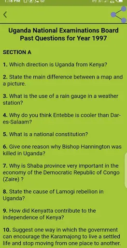 PLE pastpapers screenshot 3