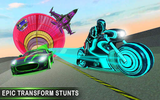 Crazy Car Stunt Light Car Transform GT Racing Game screenshot 9