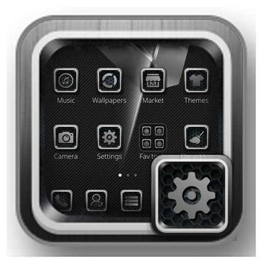 silver gray black technology theme lock screen 1.1.12