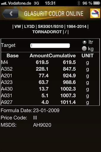 Glasurit Color-Online screenshot 3