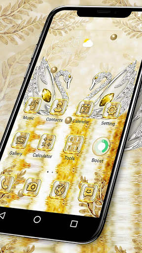 Golden Luxury Diamond Swan Theme screenshot 5