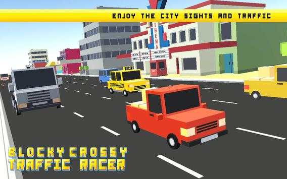 Blocky Roads Traffic Racer screenshot 5