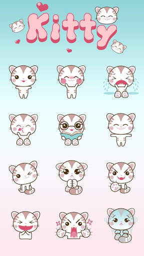 GO Keyboard Kitty Sticker screenshot 1