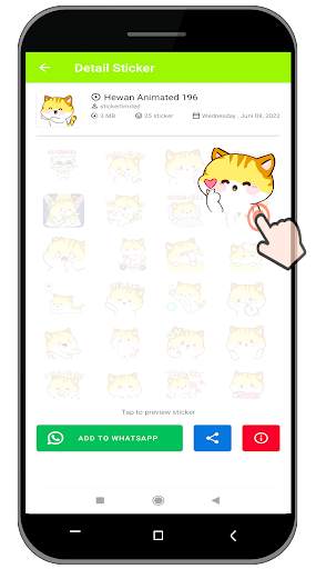 Sticker Hewan Gif WAStickerApp screenshot 6