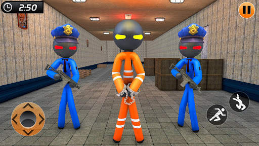 Stickman City Driving Prisoner Bus Transport game screenshot 1