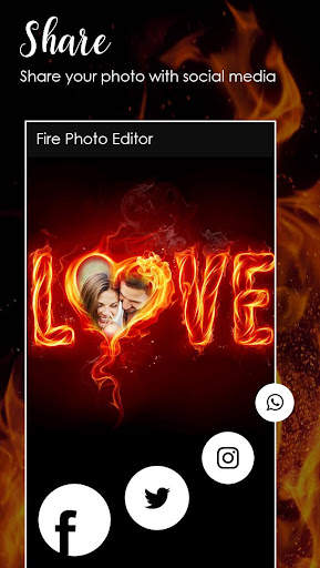 Fire Text Photo Frame screenshot 8