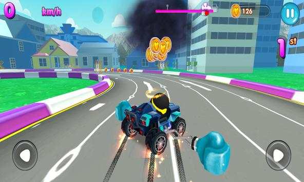 Superhero Car Racing: Toon Robot Car Transform screenshot 3