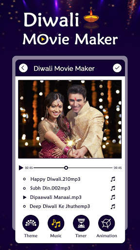 Diwali Photo to Video Maker : Diwali Movie Maker 3 تصوير الشاشة