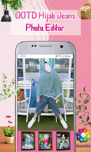 OOTD Hijab jeans Photo Editor screenshot 2