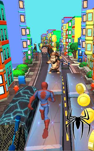 Spider Hero Dash Adventure - Iron Subway Rush screenshot 1