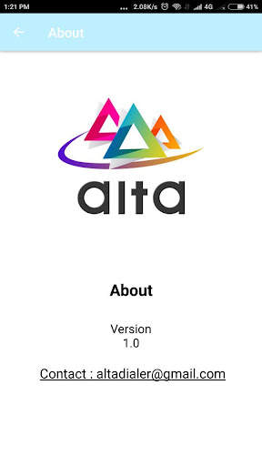 Alta dialer screenshot 2