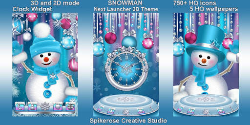 Snowman 3D Next Launcher Theme screenshot 1