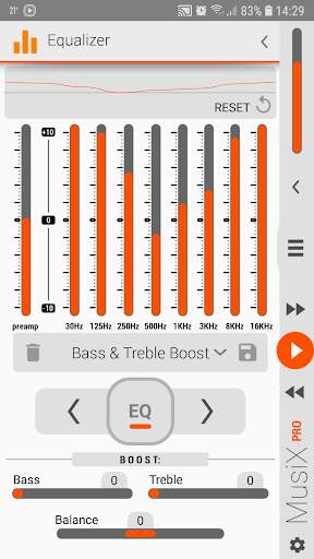 MusiX Material Light Orange Skin for music player screenshot 4