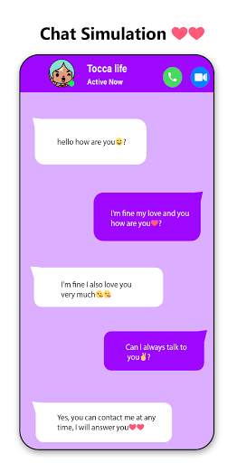 Call from toca life's 📱Chat  video call Simulator screenshot 2
