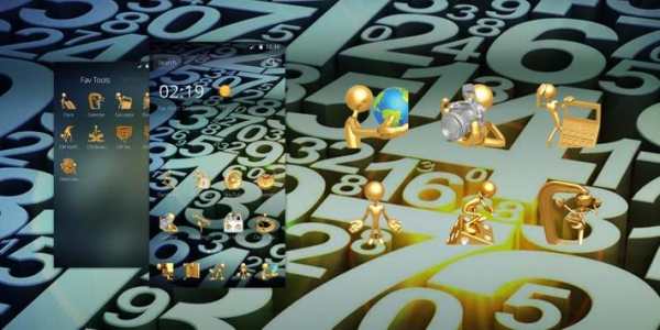 Gold 3D Number Theme screenshot 1