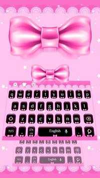 Pink Bow Lace Keyboard स्क्रीनशॉट 2