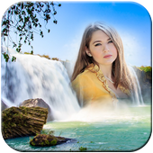 Waterfall photo frame icon