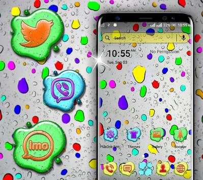 Color Water Drops Launcher Theme screenshot 1