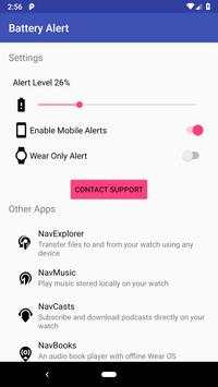 Wear OS Custom Battery Alert on Phone or Watch скриншот 1