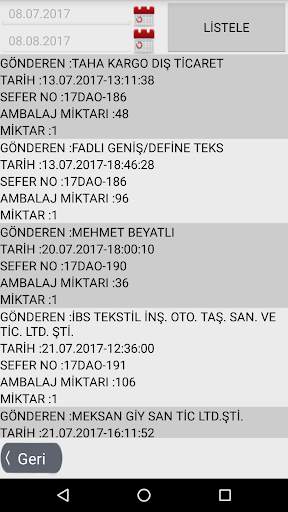 Taha Kargo Mobil Takip screenshot 5