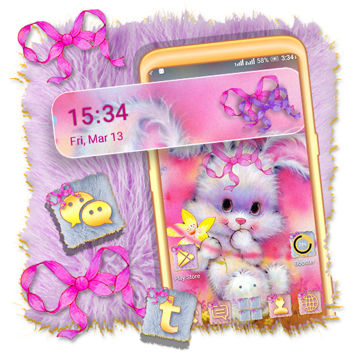 Kawaii Rabbit Launcher Theme icon