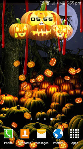 Halloween Clock Live Wallpaper screenshot 1