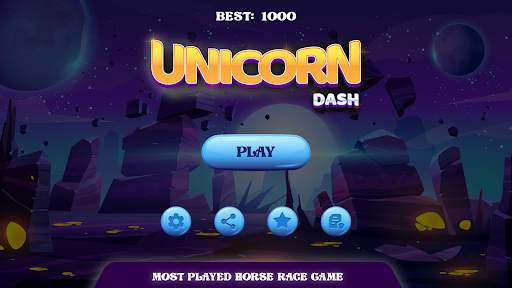 Unicorn Dash Game : Horse Run स्क्रीनशॉट 1