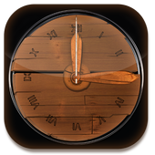 3D Wood Clock Widget for Android icon