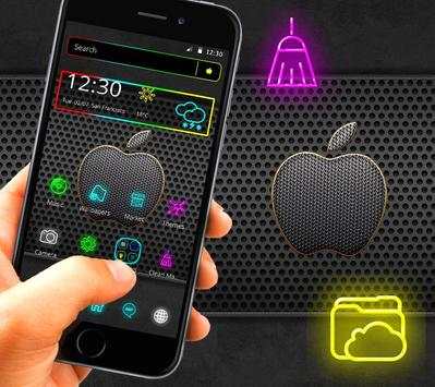 Neon Apple Launcher Theme🍎 screenshot 1
