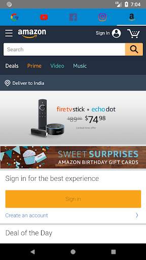 All in One:Android Browser,Social Media,E Commerce screenshot 8