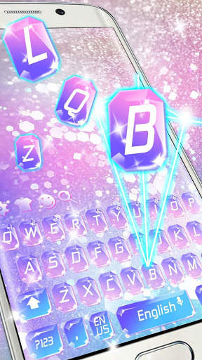 Purple Crystal Keyboard स्क्रीनशॉट 3