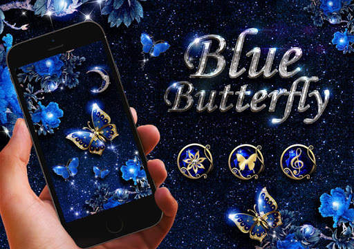 Shiny Blue Butterfly Theme screenshot 7