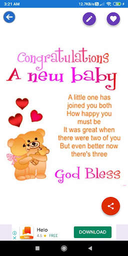 New Born Baby: Greetings, Photo Frames, GIF Quotes screenshot 2