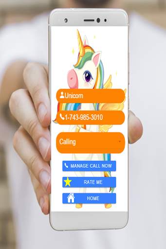 Fake call with unicorn screenshot 2