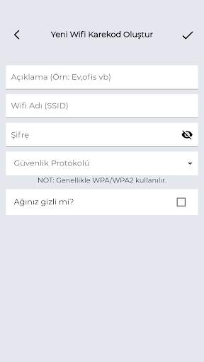 Wifi Kare Kod Oluşturucu screenshot 2