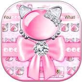 Pink Diamond Cat Keyboard