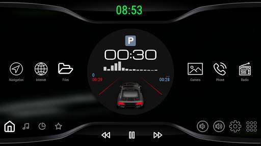 Black V3 - theme for CarWebGuru Launcher screenshot 1