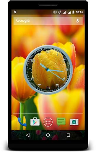 Tulips Clock Live Wallpaper screenshot 8