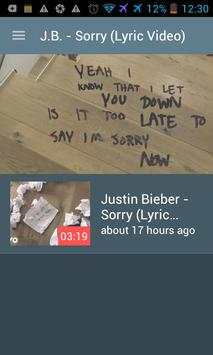 Justin Bieber Video Songs lyrics App FREE screenshot 6
