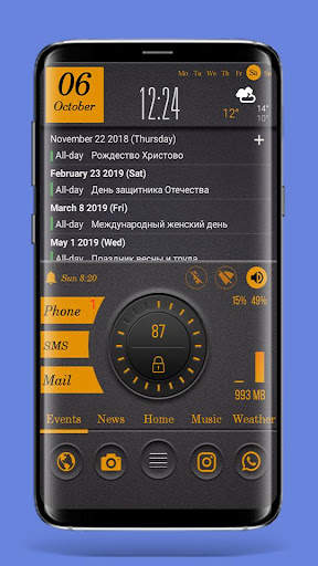 Тема DarkOrange для Total Launcher screenshot 7