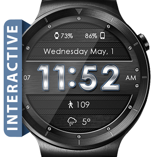 Metallic Mesh HD WatchFace Widget &amp; Live Wallpaper icon