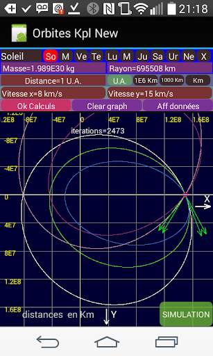 Orbites lois Kepler et Newton 1 تصوير الشاشة