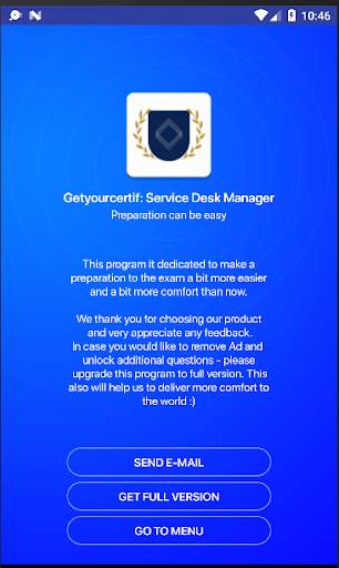 SDI - SERVICE DESK MANAGER QUALIFICATION exams screenshot 8